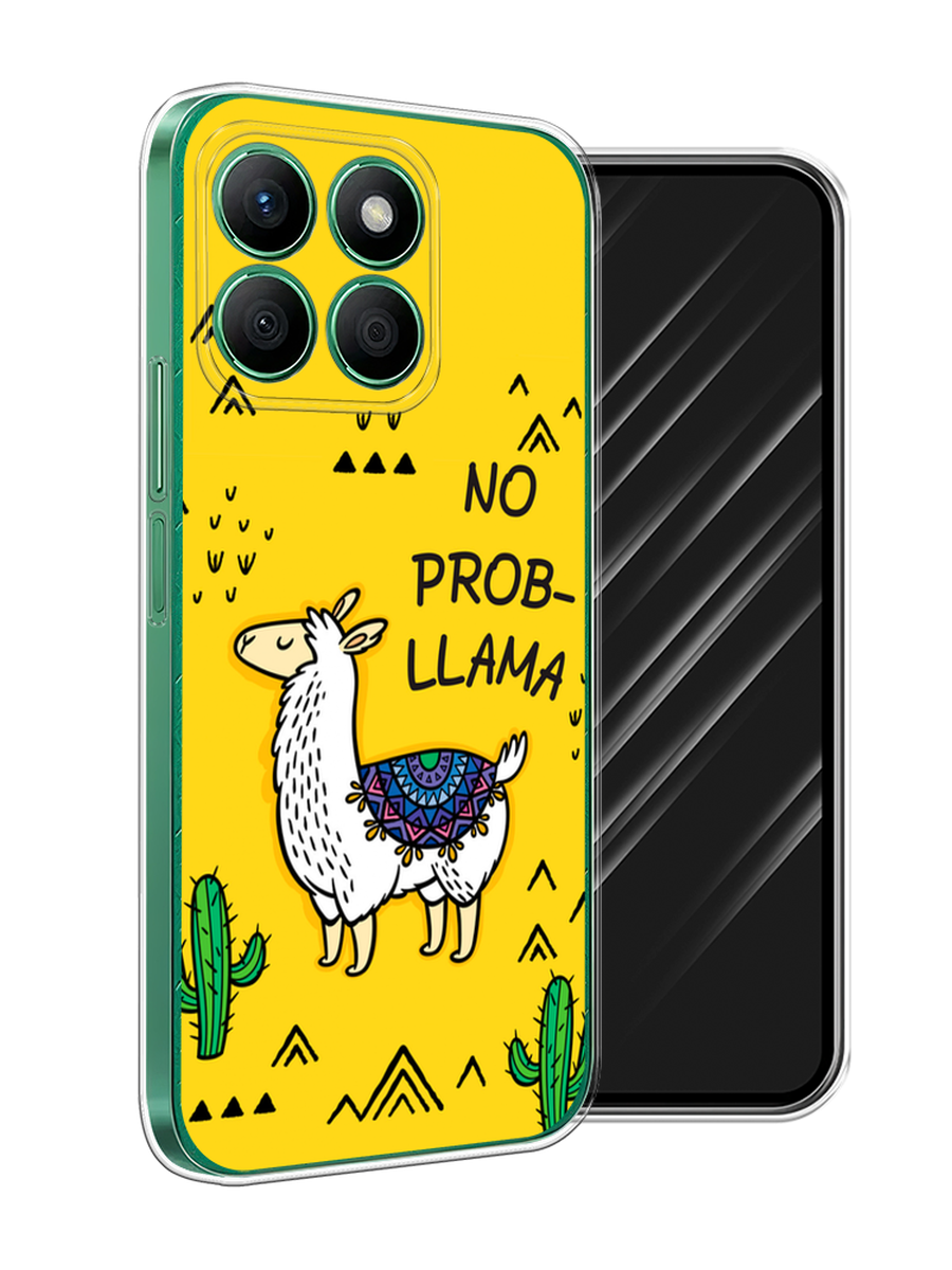 

Чехол Awog на Honor X8B "No probLLama", Желтый;черный;синий, 6123250-1