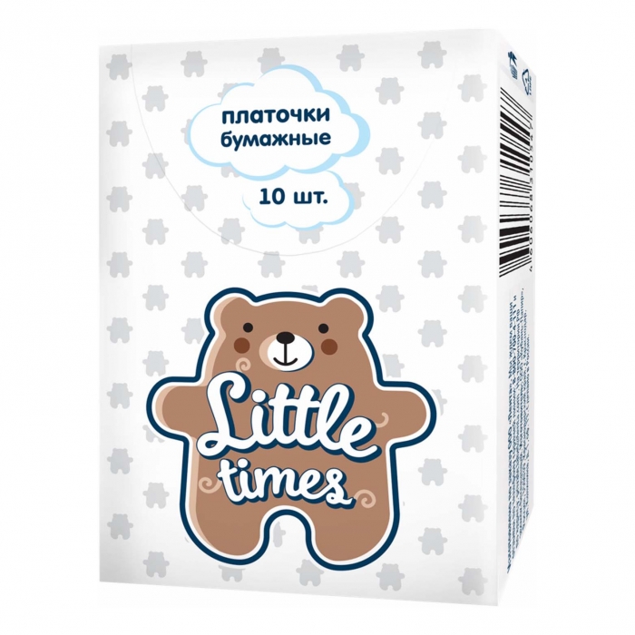 

Платочки бумажные Little Times mini 10 шт в ассортименте