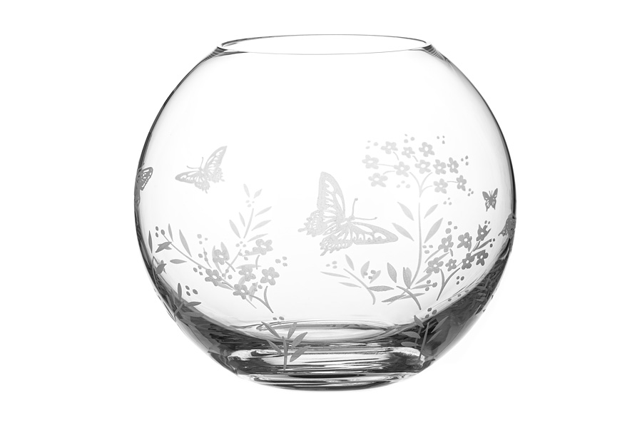 Ваза для цветов хрустальное стекло Diamante Бабочки 15,3см DI-3461.200