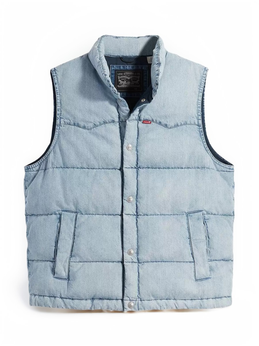 Утепленный жилет мужской LEVIS WESTERN SUPER PUFFER VST MARION синий S