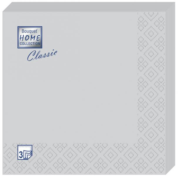 фото Салфетки бумажные home collection classic трехслойные белые 33 x 33 см 20 шт