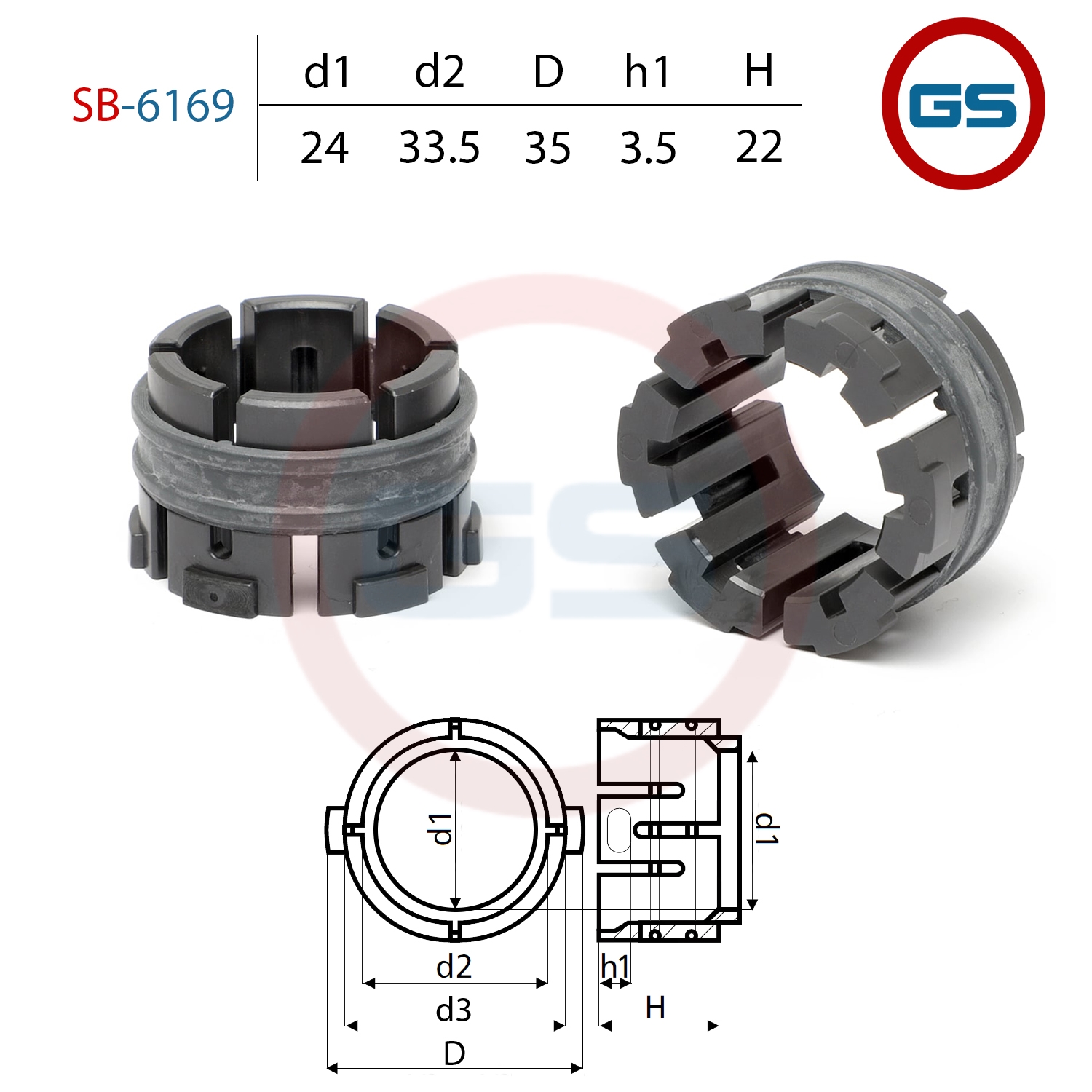 

Втулка рулевой рейки Peugeot 3008 2009- GS (SB-6169), SB-6169, SB6169