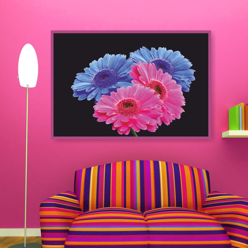 

Постер на стену ПолиЦентр Розовые И Голубые Герберы 70х50 см, РозовыеИГолубыеГерберы