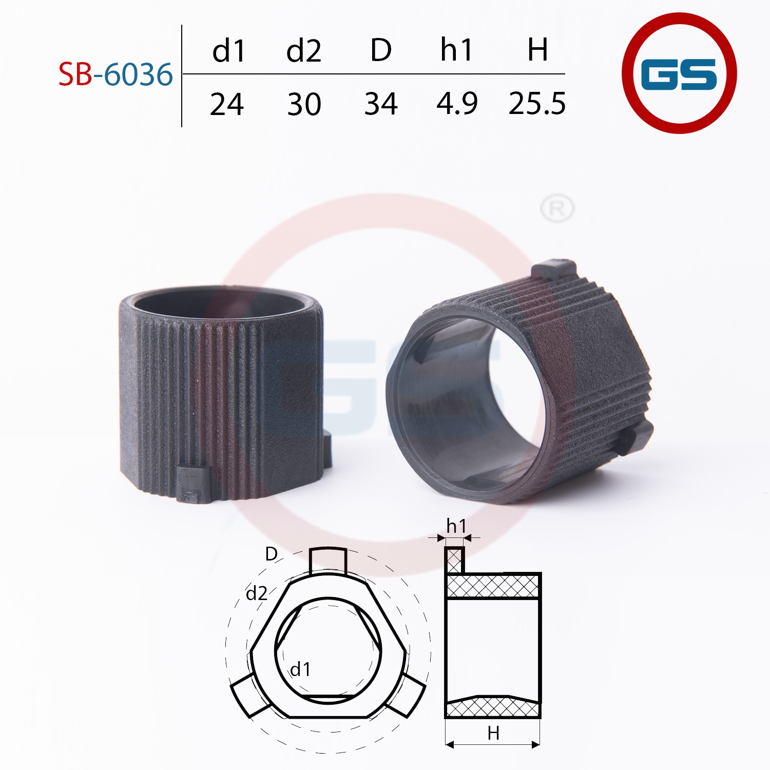 

Втулка Mitsubishi Colt VI 2004-2008, SMART ForFour 2004-2006 GS (SB-6036), SB-6036, SB6036