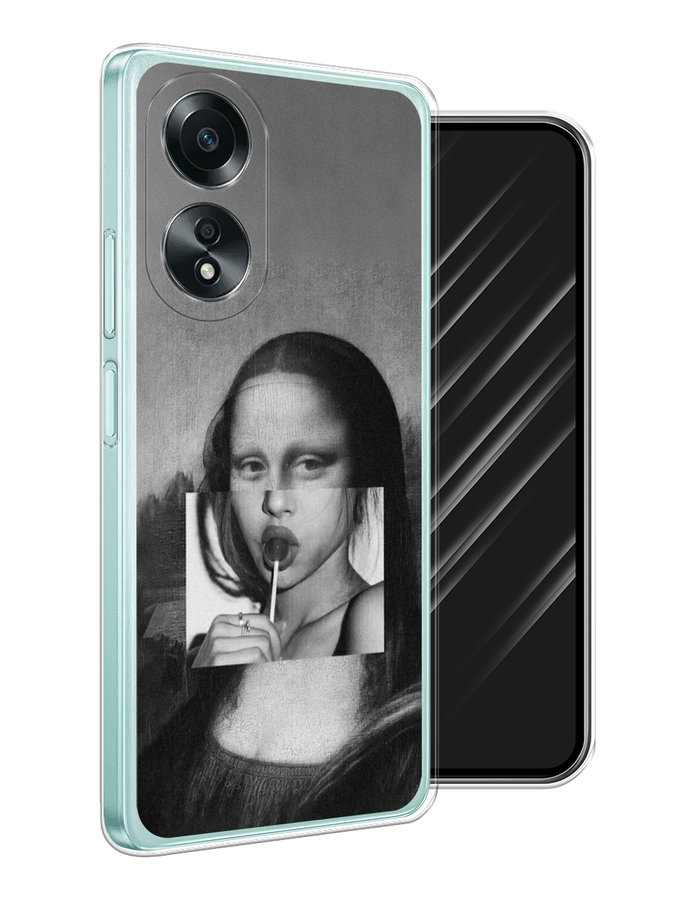 

Чехол Awog на Oppo A58 4G "Mona Lisa sucking lollipop", Серый, 2514950-1