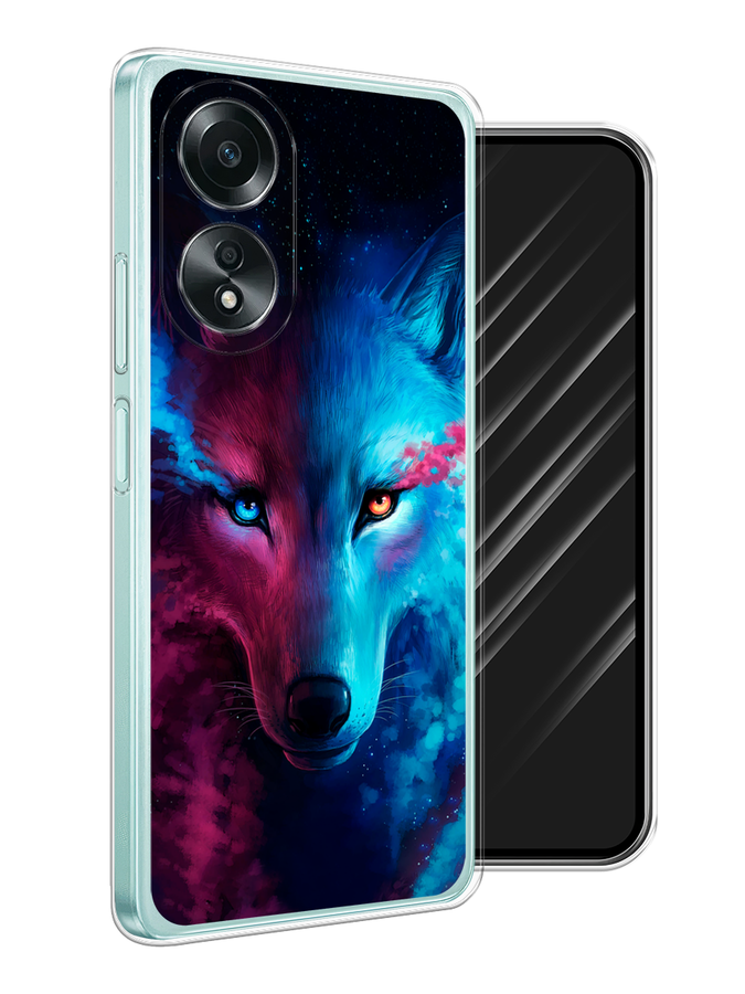 

Чехол Awog на Oppo A58 4G "Волшебный волк", Голубой;розовый, 2514950-1