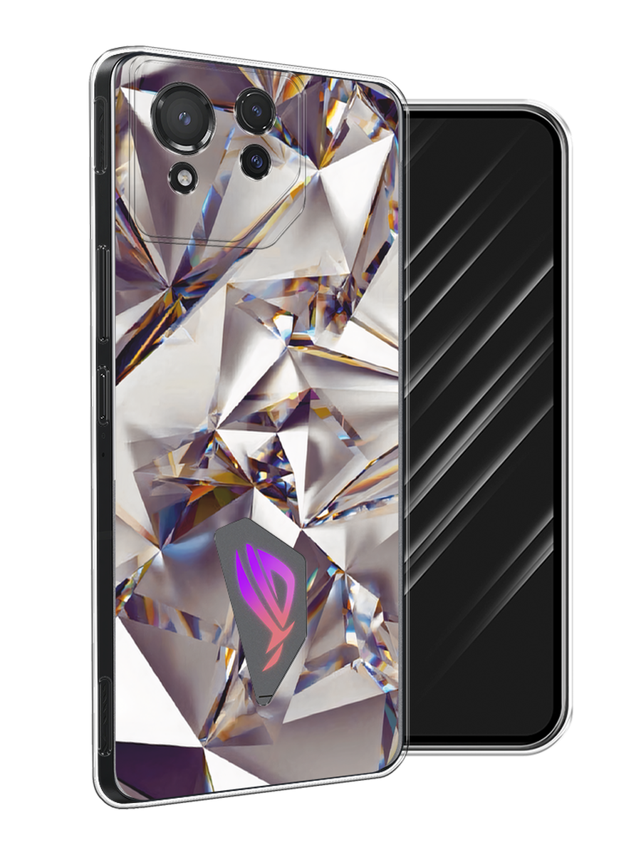 

Чехол Awog на Asus ROG Phone 8 "Бриллианты", Серебристый;бежевый, 45150-1
