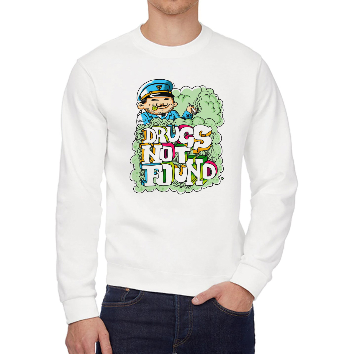 

Свитшот унисекс CoolPodarok W0151342 белый 48 RU, W0151342