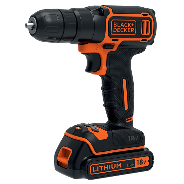 фото Дрель-шуруповерт black+decker bdcd18, 650 об/мин, 30 нм, 18в, 1.5ач