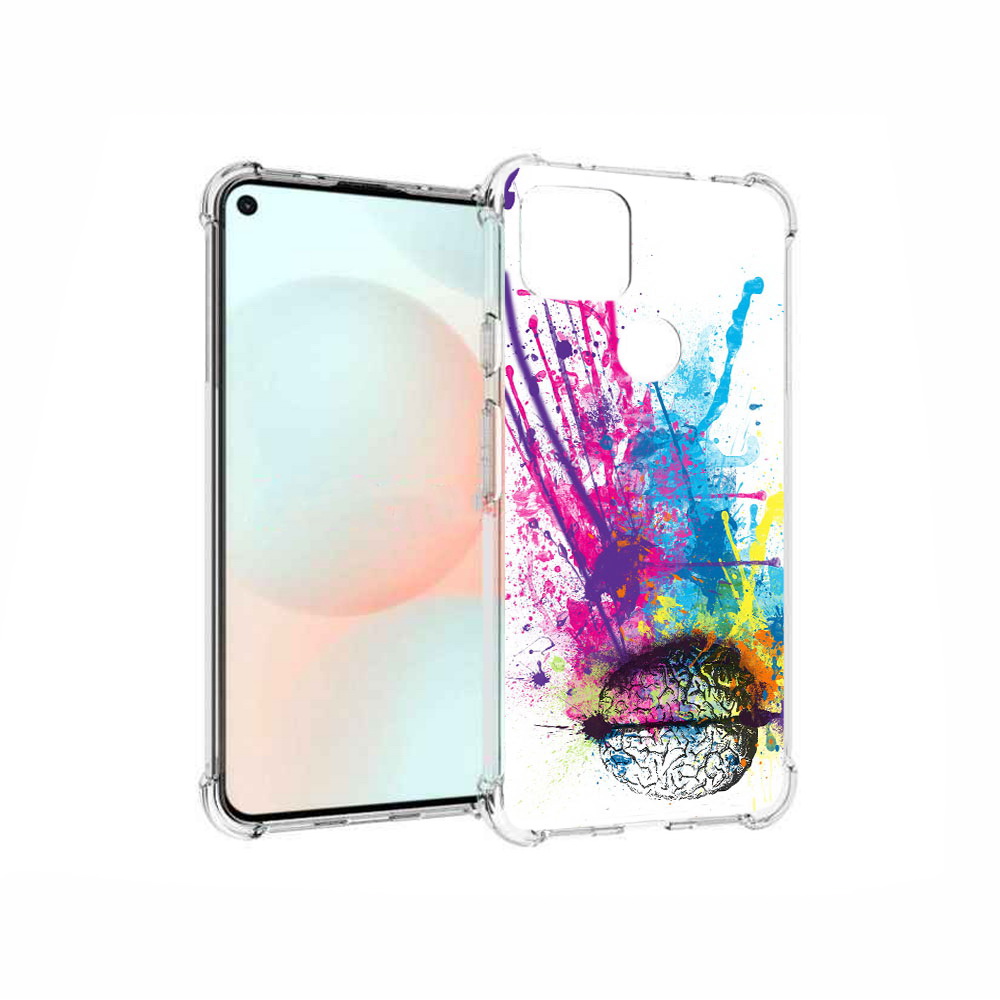 

Чехол MyPads Tocco для Google Pixel 5A яркий красочный мозг, Прозрачный, Tocco