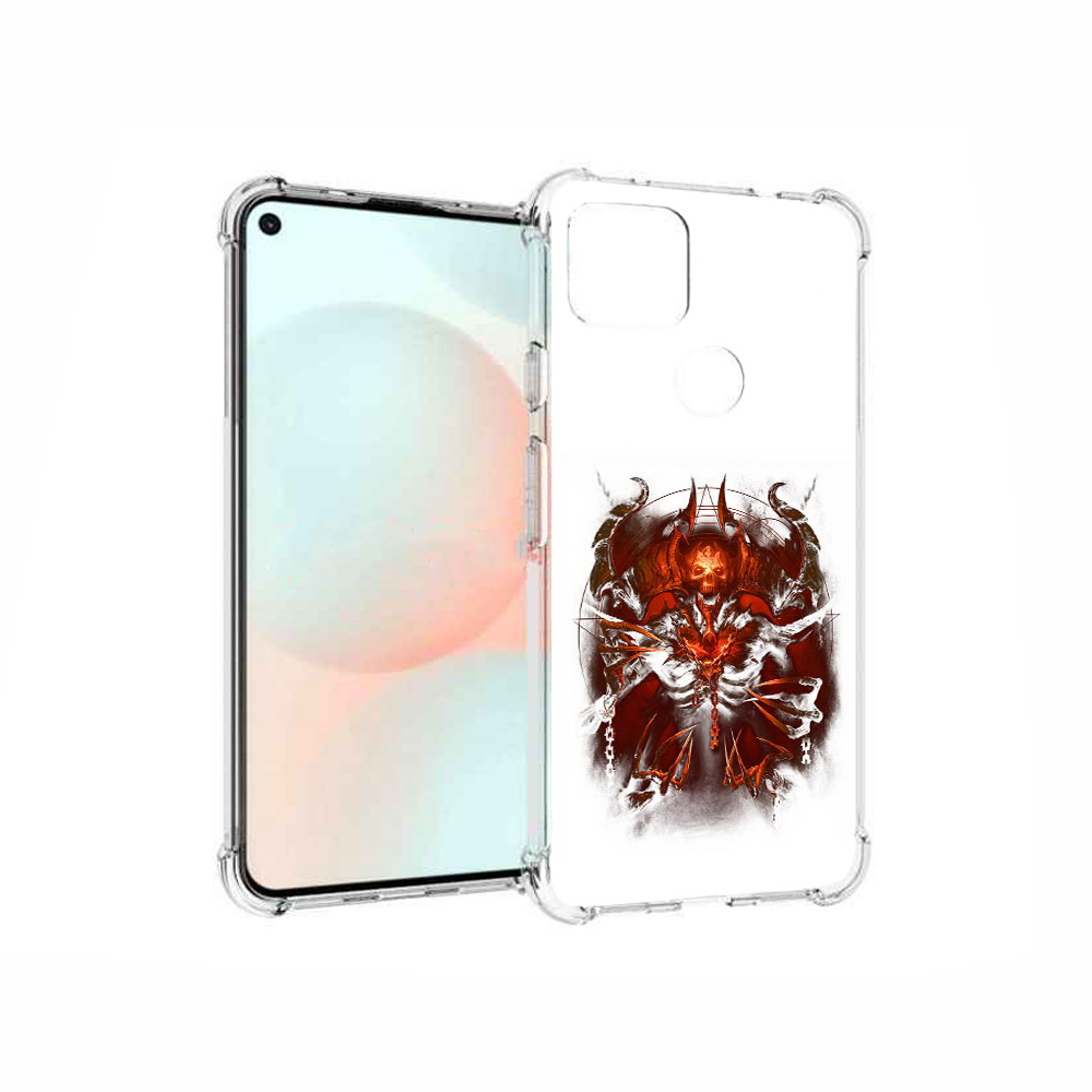 

Чехол MyPads Tocco для Google Pixel 5A яркий демон, Прозрачный, Tocco