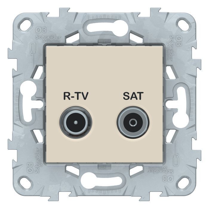 

Розетка R-TV/ SAT оконечная бежевый UNICA NEW, NU545544, UNICA