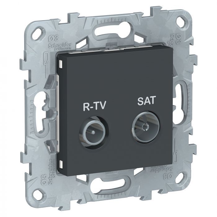 

Розетка R-TV/SAT оконечная антрацит UNICA NEW, NU545554, Серый, UNICA