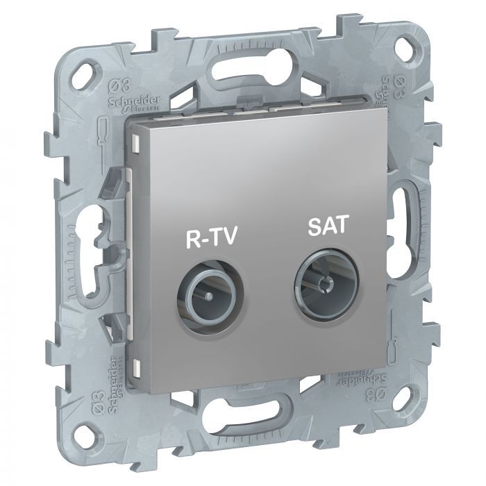 

Розетка R-TV/SAT оконечная алюминий UNICA NEW, NU545530, Серый, UNICA