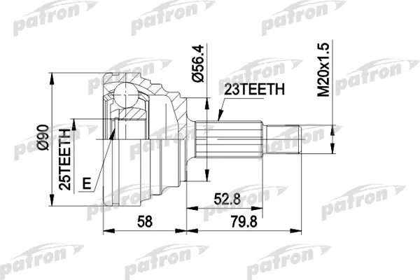 

PATRON ШРУС PATRON PCV1316