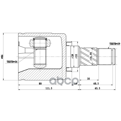 

Шрус Внутренний Zikmar арт. Z87613R