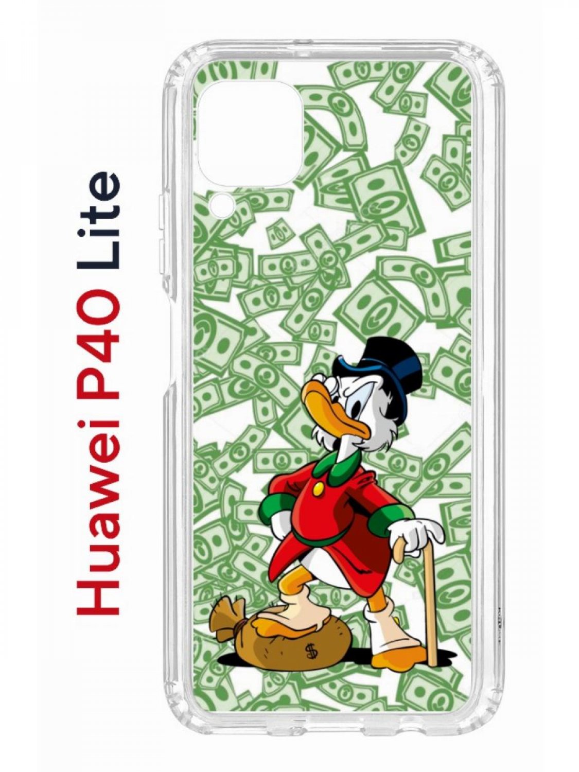 фото Чехол на huawei p40 lite с принтом kruche print macmoney, противоударный бампер кruче