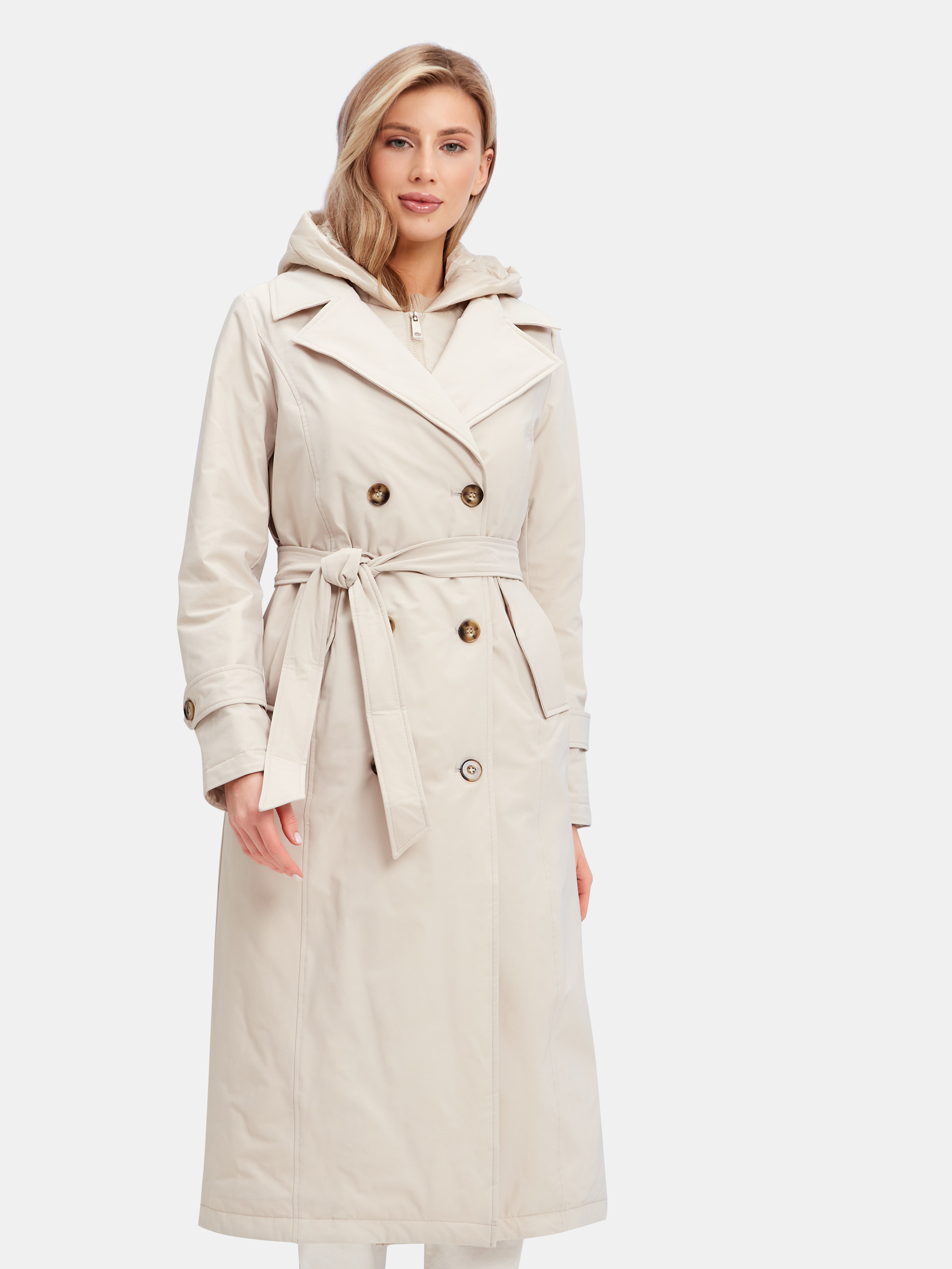 

Тренч женский Ralf Ringer АУОЧ028500 бежевый 44 RU, АУОЧ028500