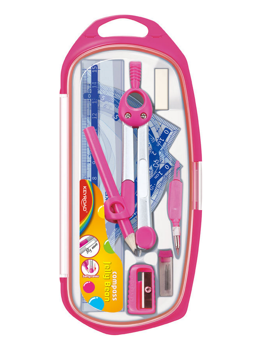 Набор чертежный KEYROAD KR971489/розовый