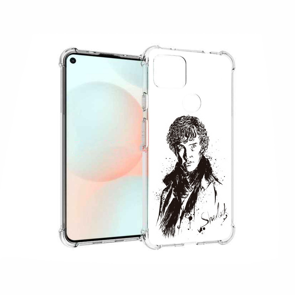 

Чехол MyPads Tocco для Google Pixel 5A шерлок холмс портрет, Прозрачный, Tocco