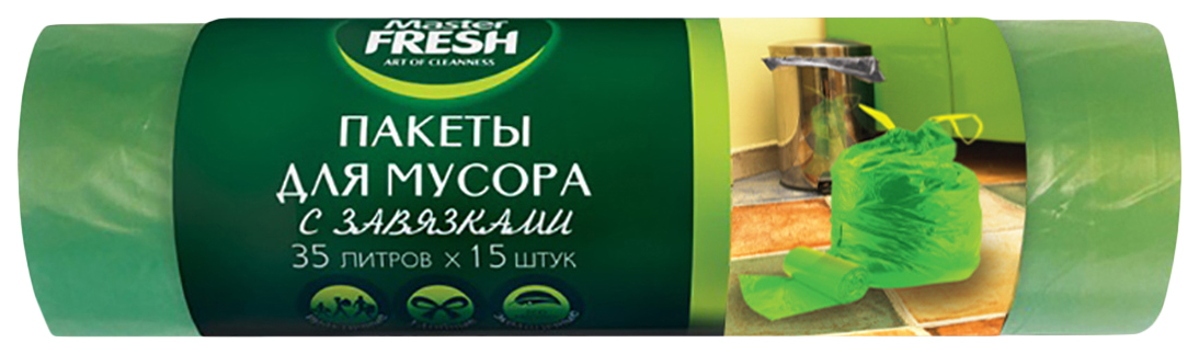 фото Пакеты для мусора master fresh 35л 15шт