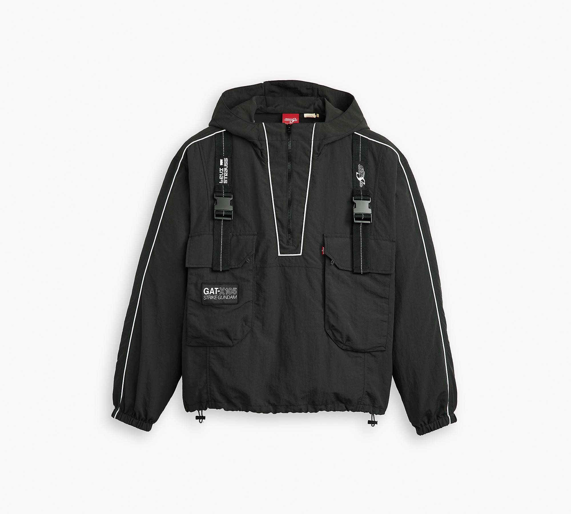 

Анорак мужской LEVIS X GU TECHNICAL ANORAK PIRATE черный M, X GU TECHNICAL ANORAK PIRATE