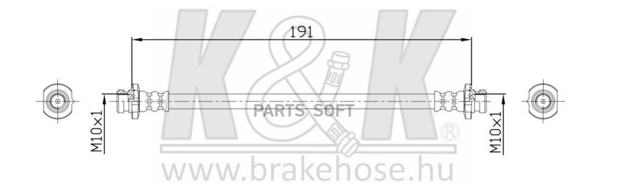 Шланг Тормозной Задний KK FT0861