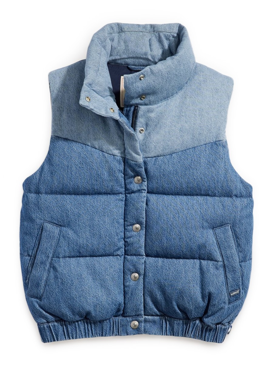 Утепленный жилет женский LEVIS JUNO WESTERN PUFFER VEST GOING WEST синий S