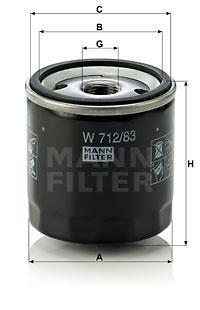 

Фильтр Масляный Mann W 712/83 Mann W 712/83 MANN-FILTER арт. W 712/83