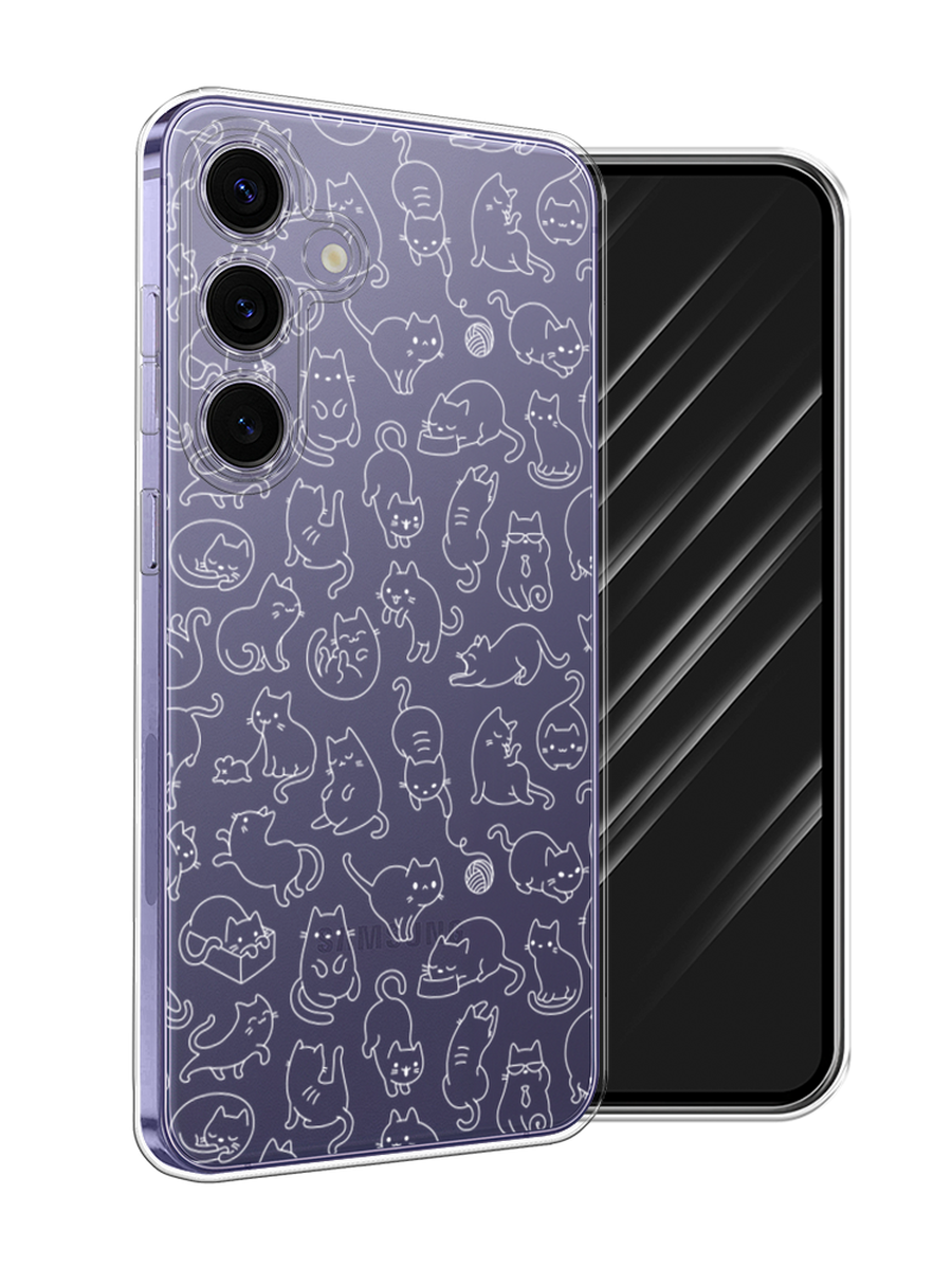 

Чехол Awog на Samsung Galaxy S24 Plus "Шкодливые котики", Прозрачный;бежевый, 2109150-1