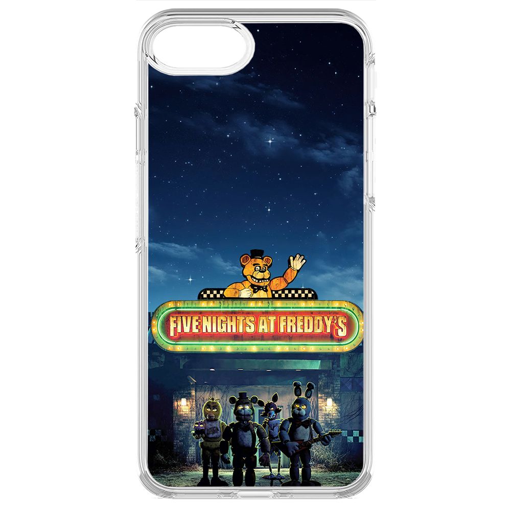 Чехол-накладка Krutoff Clear Case ФНАФ - Банда вместе для iPhone SE 2020