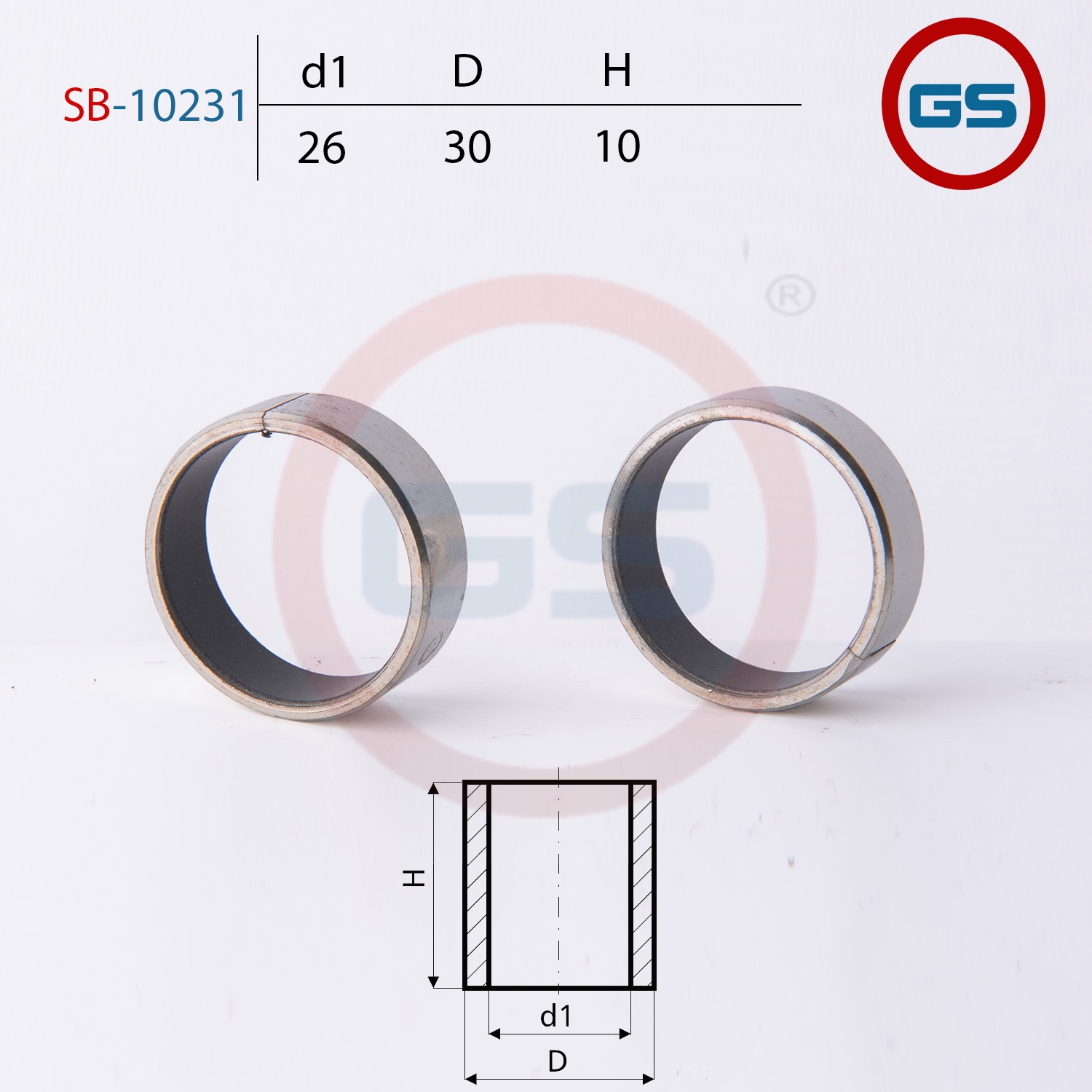 

Уплотнительная втулка на вал размер 26x30x10 бронзовая GS (SB-10231), SB-10231, SB10231