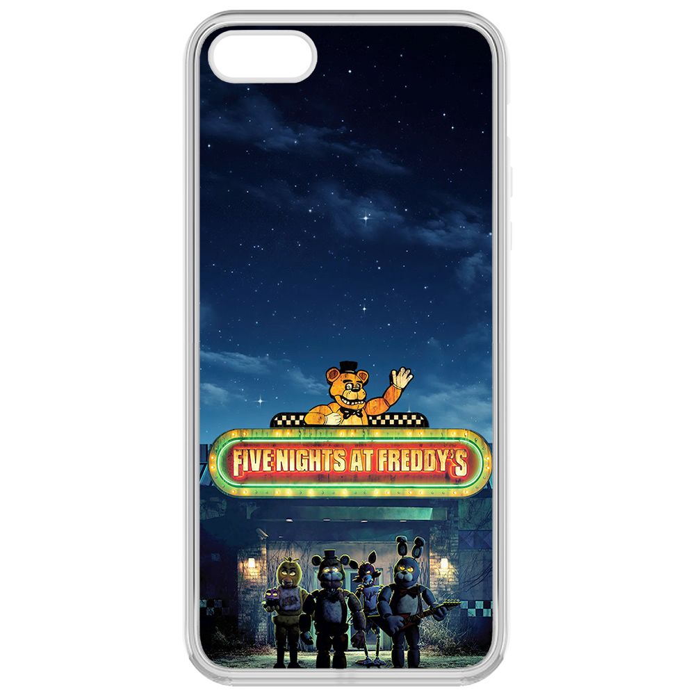 

Чехол-накладка Krutoff Clear Case ФНАФ - Банда вместе для iPhone 5S, Прозрачный
