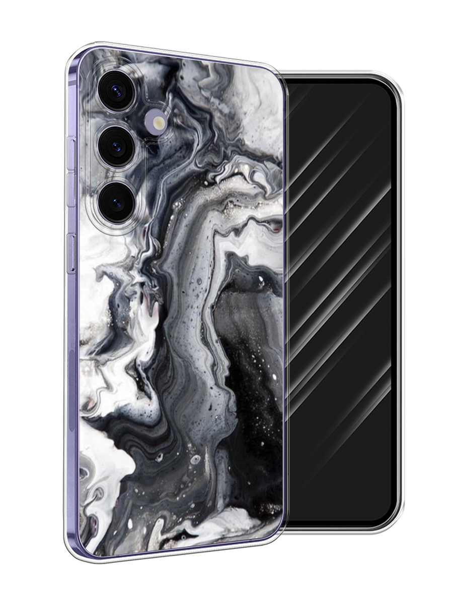 

Чехол Awog на Samsung Galaxy S24 Plus "Бело-черные сложные полосы", Серый;серебристый;белый, 2109150-1