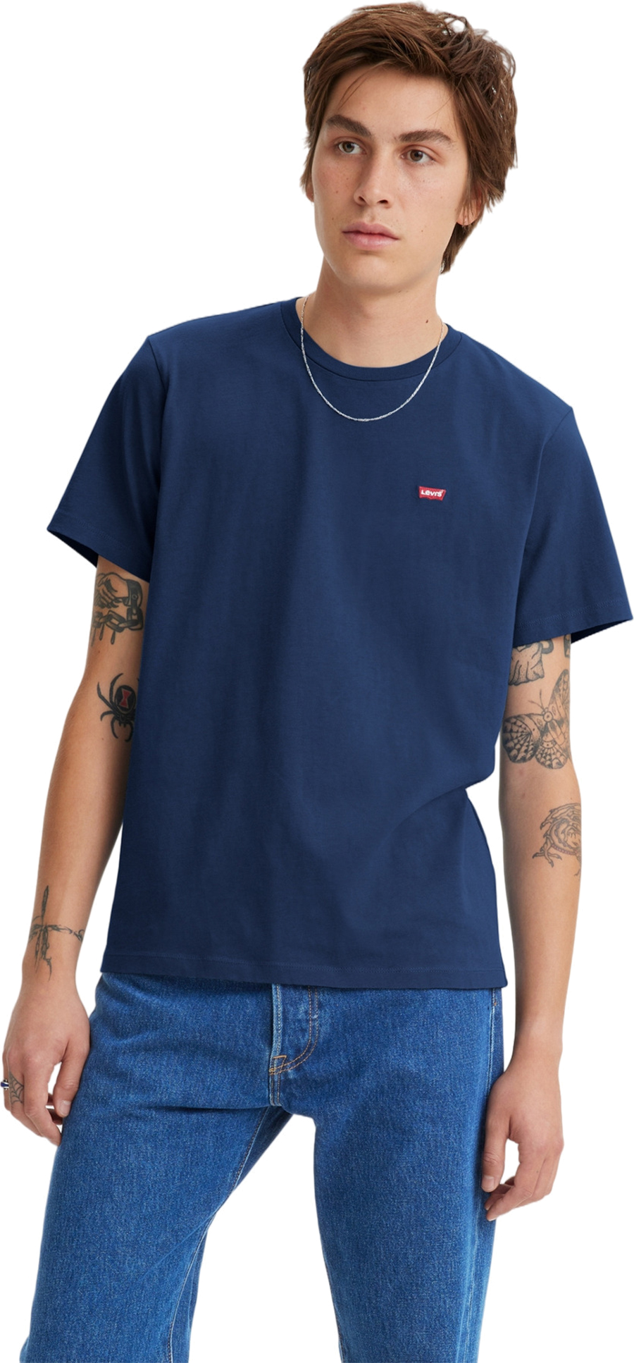 

Футболка мужская Levi's Men Classic Housemark Short Sleeve Tee синяя M, Синий, Men Classic Housemark Short Sleeve Tee