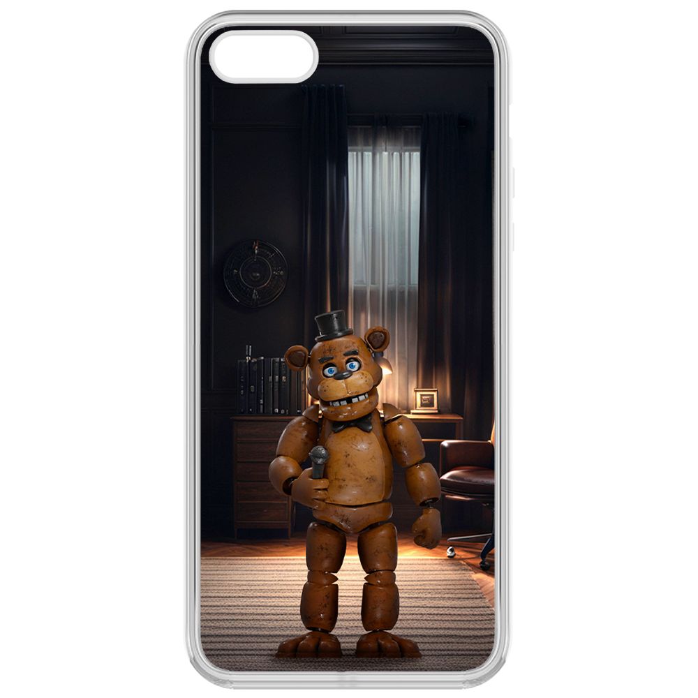 

Чехол-накладка Krutoff Clear Case ФНАФ - Медведь Фредди для iPhone 5, Прозрачный