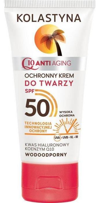 фото Крем солнцезащитный антивозрастной для лица kolastyna spf 50 50 мл