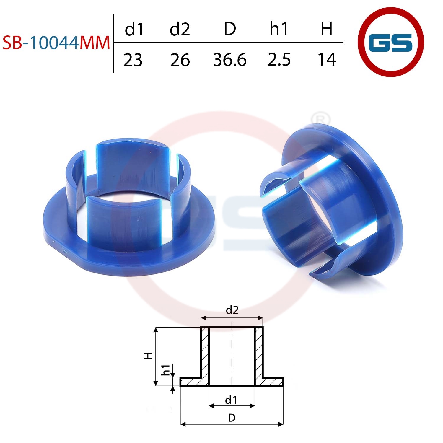 

Втулка GS на вал диаметром 23мм VW Golf iV/Audi A3/Skoda/Seat (SB-10044MM), SB-10044MM, SB10044MM
