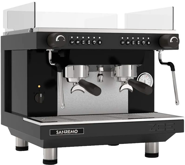 

Рожковая кофемашина Sanremo Zoe Kompact SAP 2 GR черный, Zoe Kompact SAP 2 GR