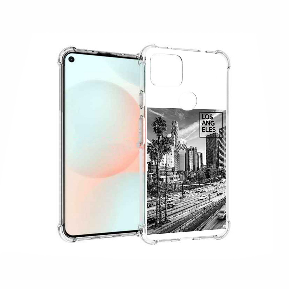 

Чехол MyPads Tocco для Google Pixel 5A черно белый лос анджелес, Прозрачный, Tocco
