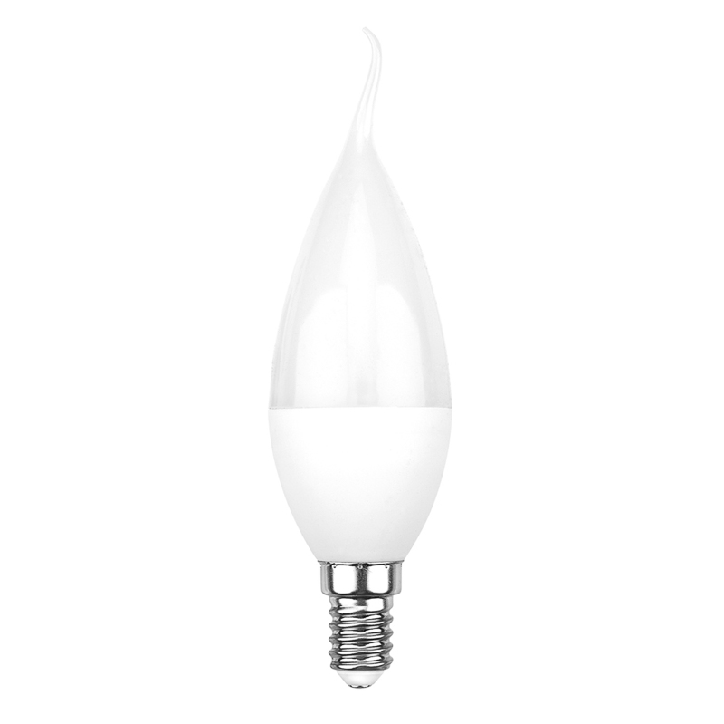 фото Лампа светодиодная rexant свеча на ветру, е14, 7,5 вт, 4000 к, нейтральный свет