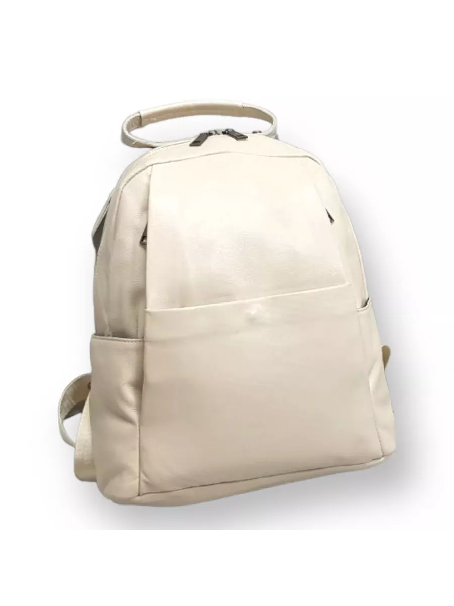 Рюкзак женский PouchMan 9002 кремовый, 28х3х37 см