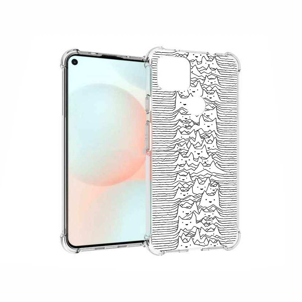 

Чехол MyPads Tocco для Google Pixel 5A черно белые коты 3D, Прозрачный, Tocco