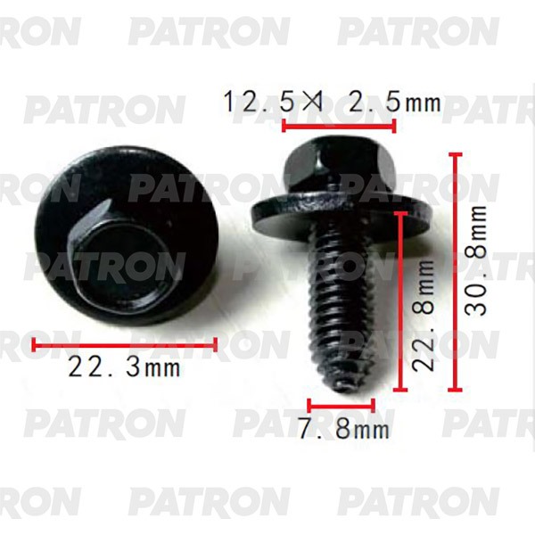 

Винт Металлический Болт С Дюймовой Резьбой D=12.5, C=22.3, B=30.8, A=7.8 PATRON P372262