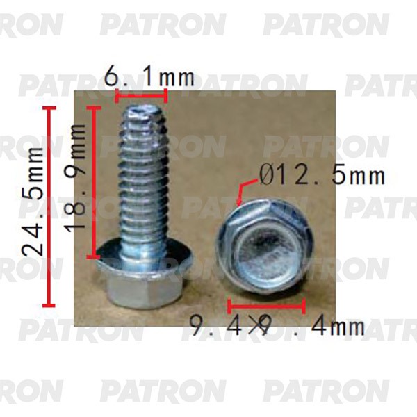 Винт Металлический Применяемость: Болт 6х19 С Дюймовой Резьбой PATRON арт. P372253