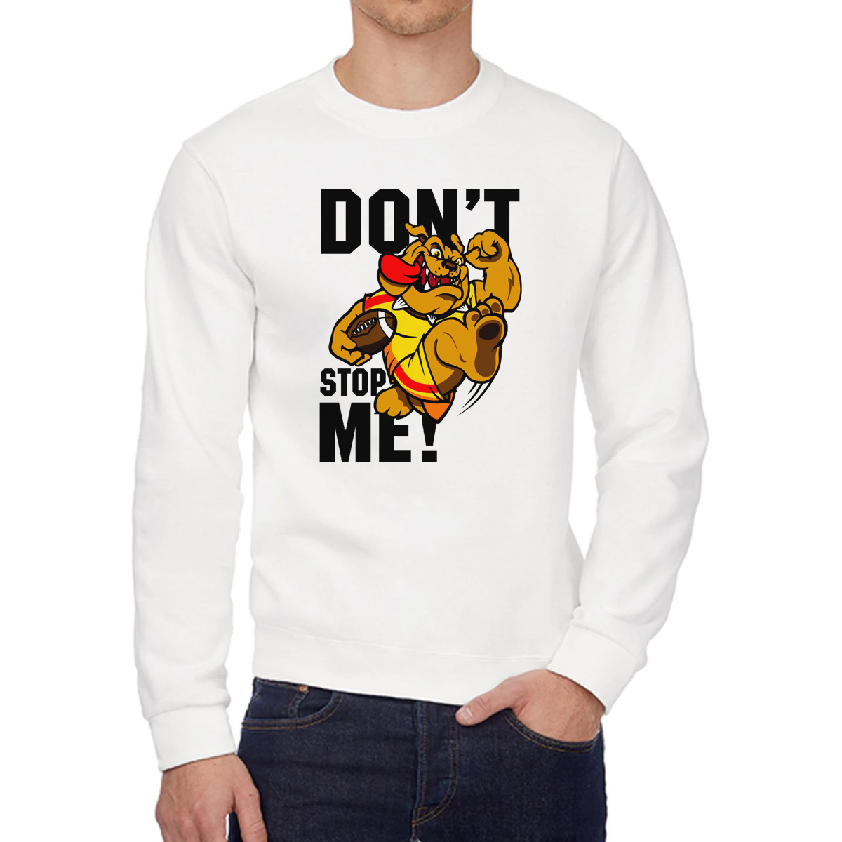 

Свитшот унисекс CoolPodarok W0151323 белый 48 RU, W0151323