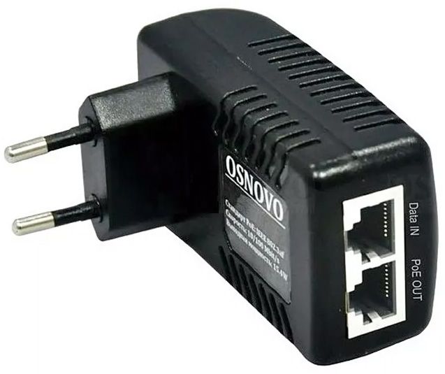 пассивный fast ethernet poe инжектор osnovo midspan 12 p PoE-инжектор Osnovo Midspan-1/151G