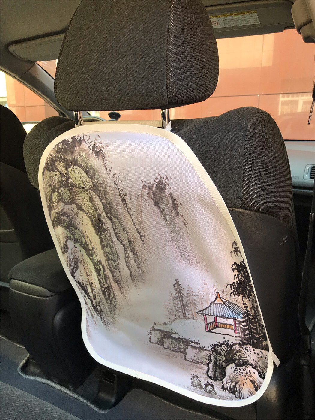 фото Накидка на спинку сиденья joyarty беседка зимой в горах, 45х62