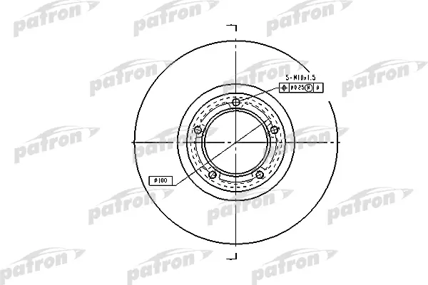 

Тормозной диск PATRON комплект 1 шт. PBD1622