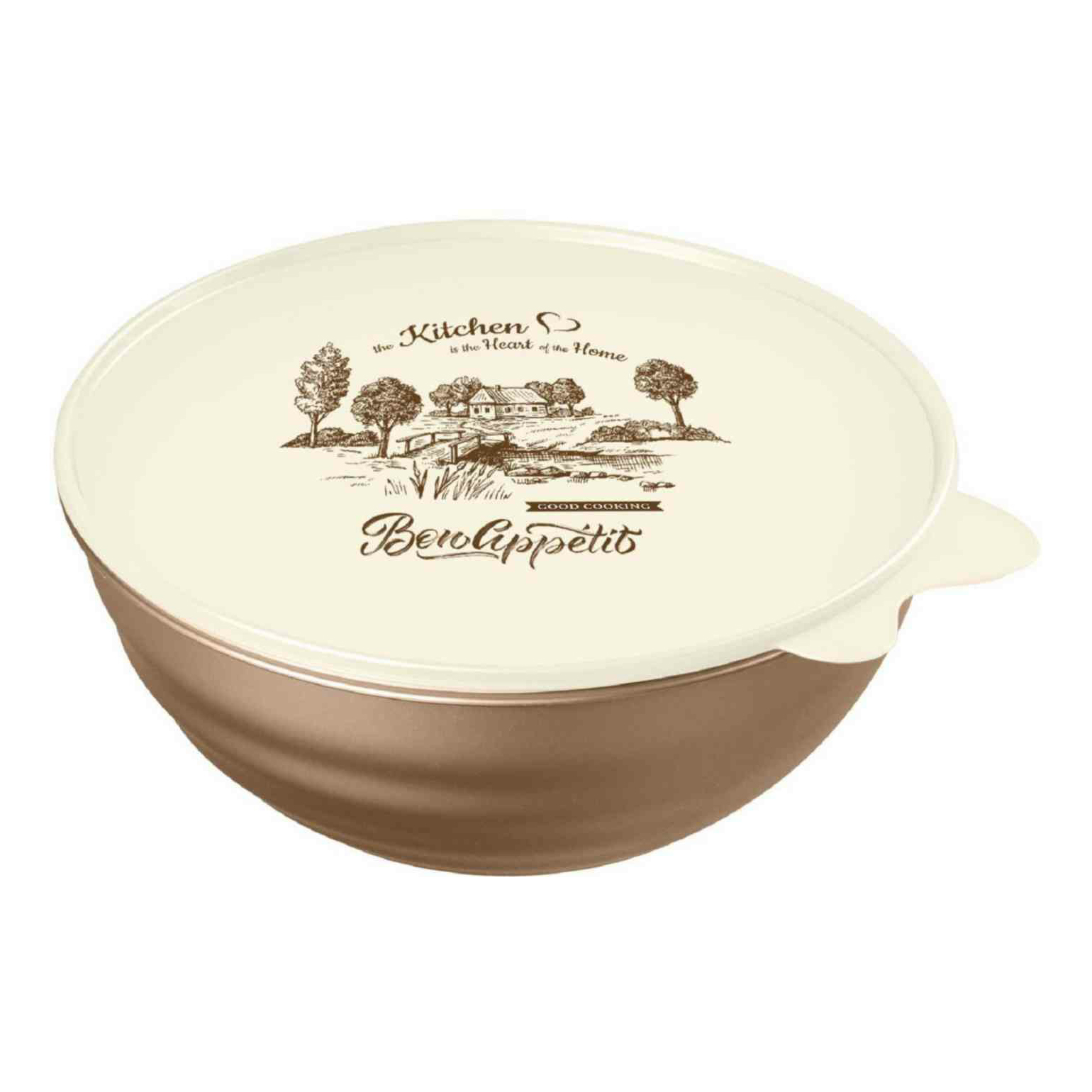 

Миска Phibo с крышкой с декором 3,7 л